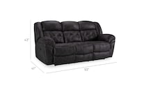 charcoal sectional w recliner   