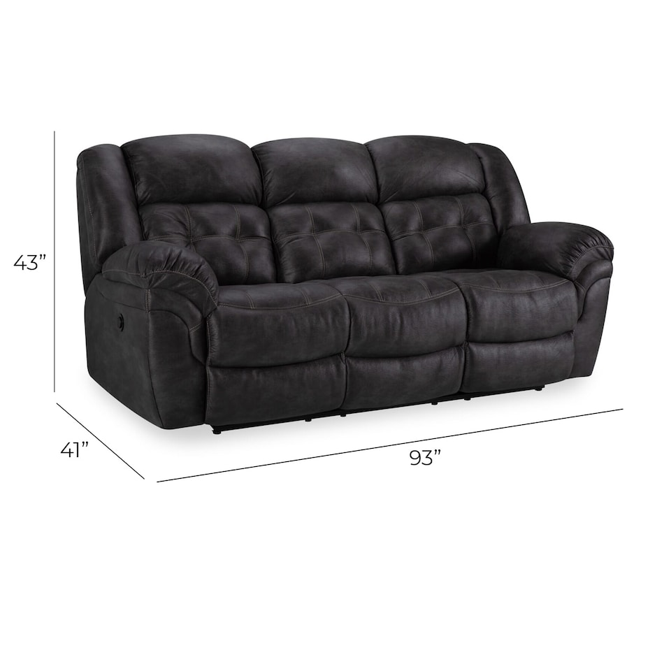charcoal sectional w recliner   