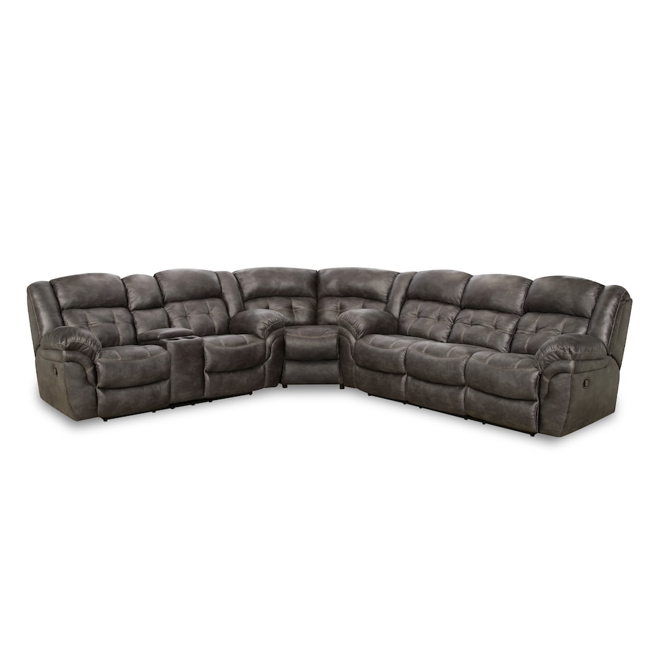charcoal sectional w recliner hpc  