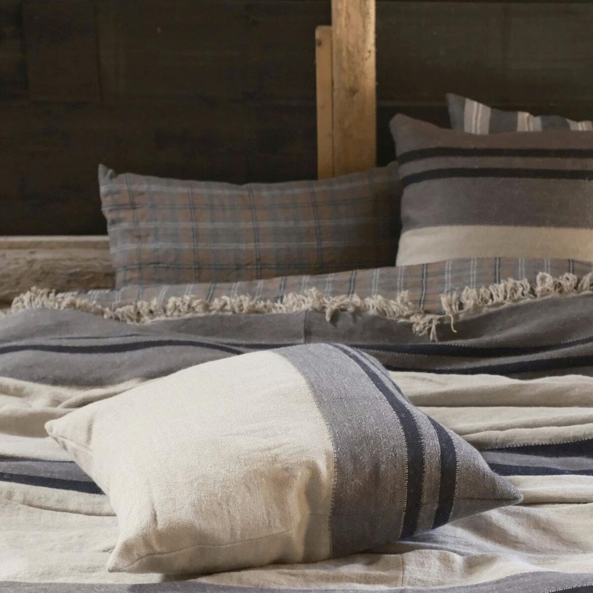 charcoal top of bed