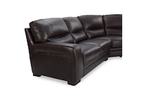 cheerio brown leather sectional vp  