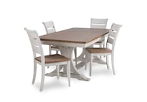 chestnut antique white country formal dining room lpc  