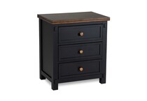 chicory slate black country bedroom   