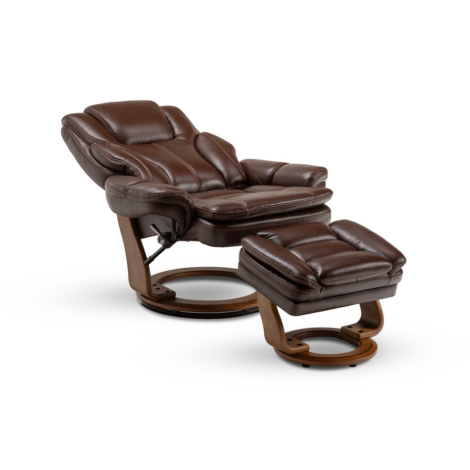 chocolate brown stationary chair   