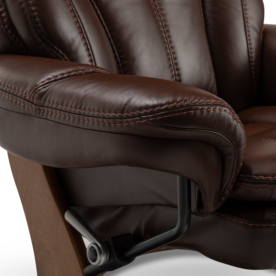 chocolate brown stationary chair   