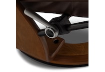 chocolate brown stationary chair   