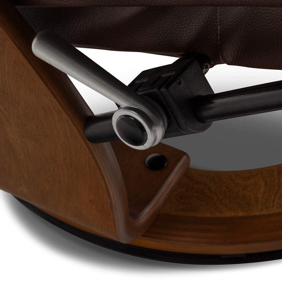 chocolate brown stationary chair   