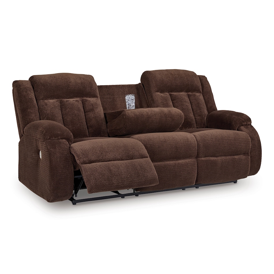 chocolate casual transitional recl sofa   
