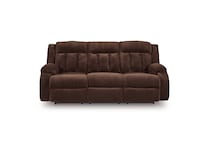 chocolate casual transitional recl sofa   