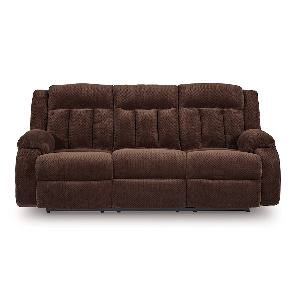 chocolate casual transitional recl sofa   