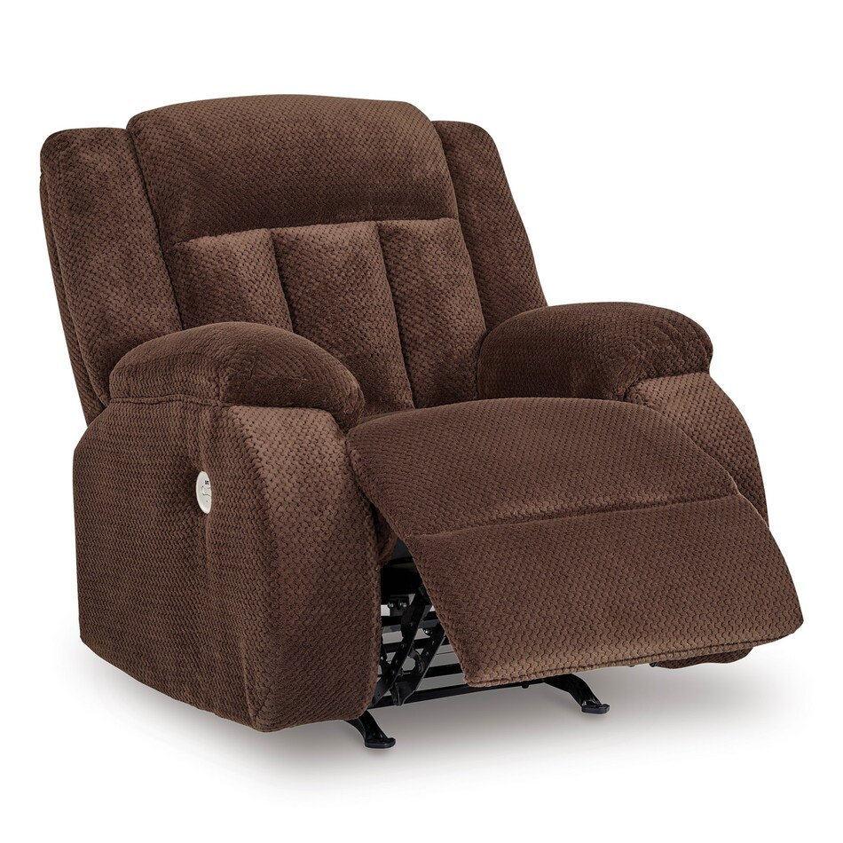 chocolate casual transitional recl sofa   