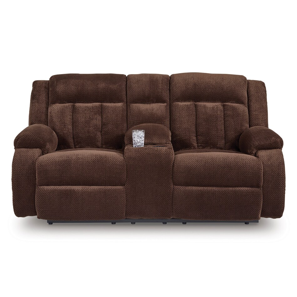 chocolate casual transitional recl sofa   