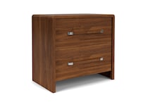 classic walnut contemporary bedroom   