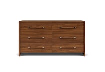 classic walnut contemporary bedroom   