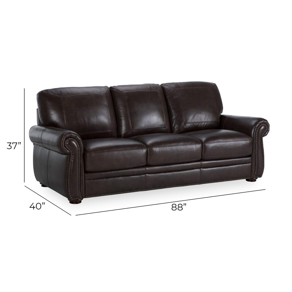classico dark brown leather sofas   