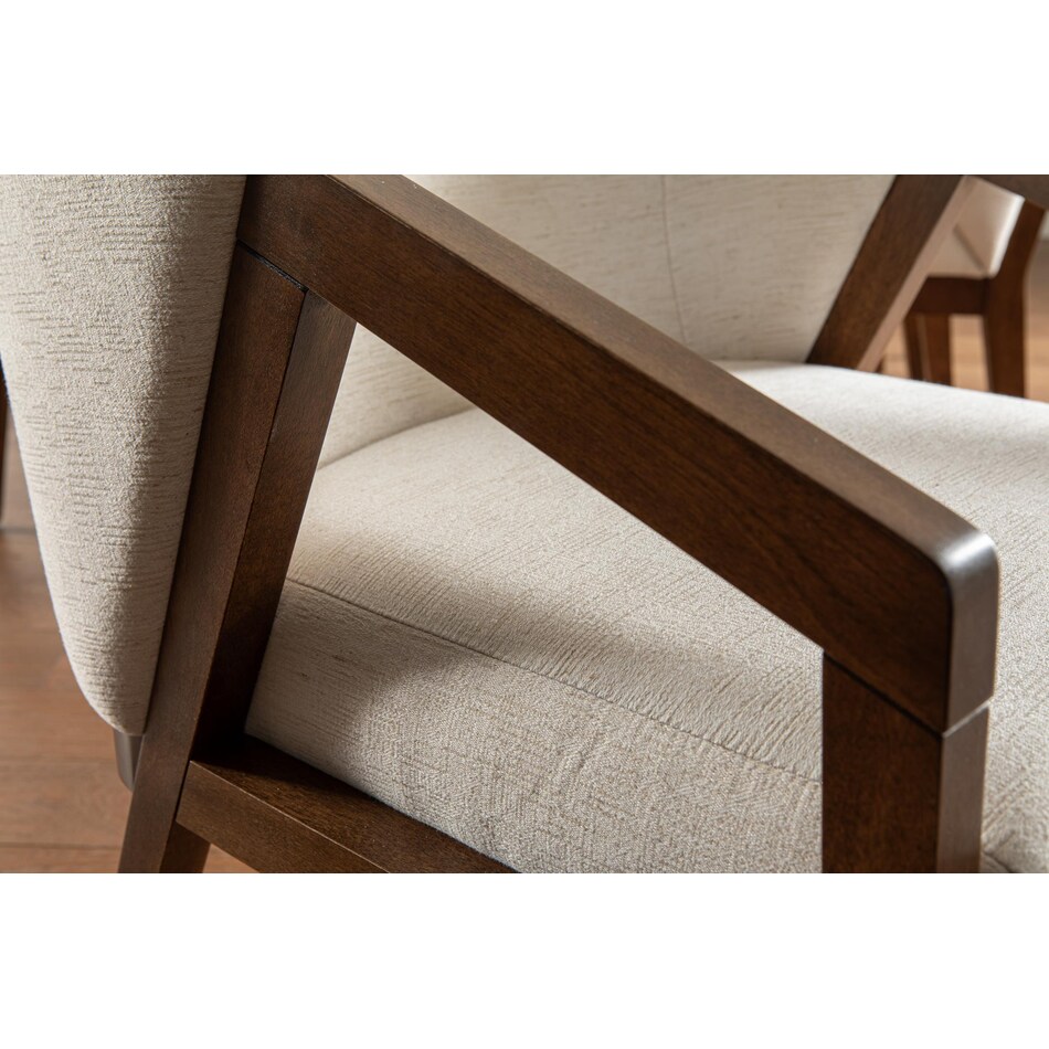 cognac washed q fabric solid wood dining   