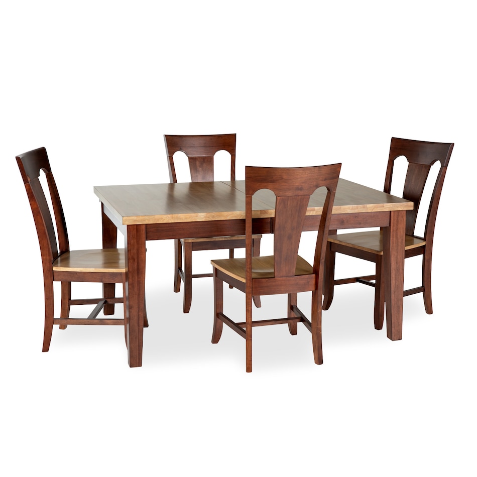 cognac wheat solid wood dining jp  