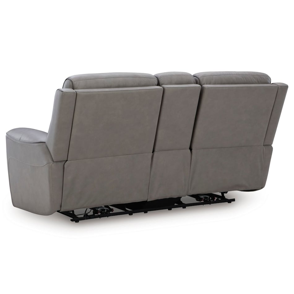 coin gray leathermatch sofa   