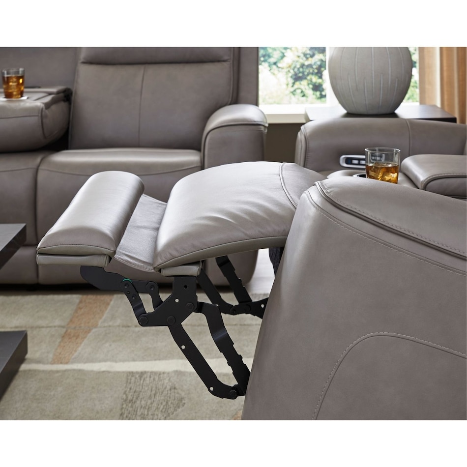 coin gray leathermatch sofa   