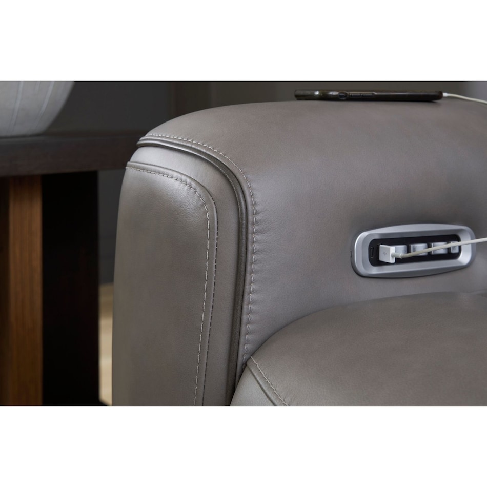 coin gray leathermatch sofa   