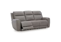 coin gray leathermatch sofa   