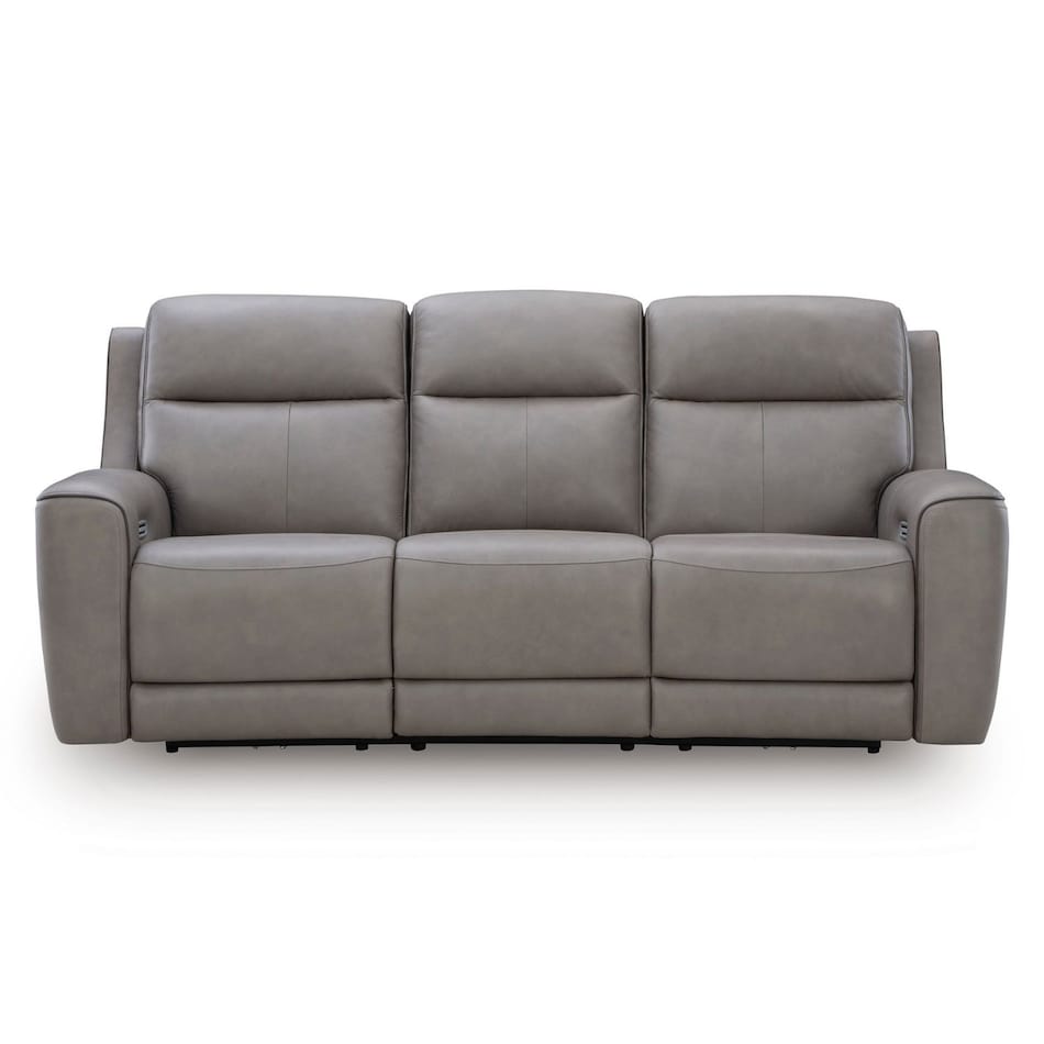 coin gray leathermatch sofa   