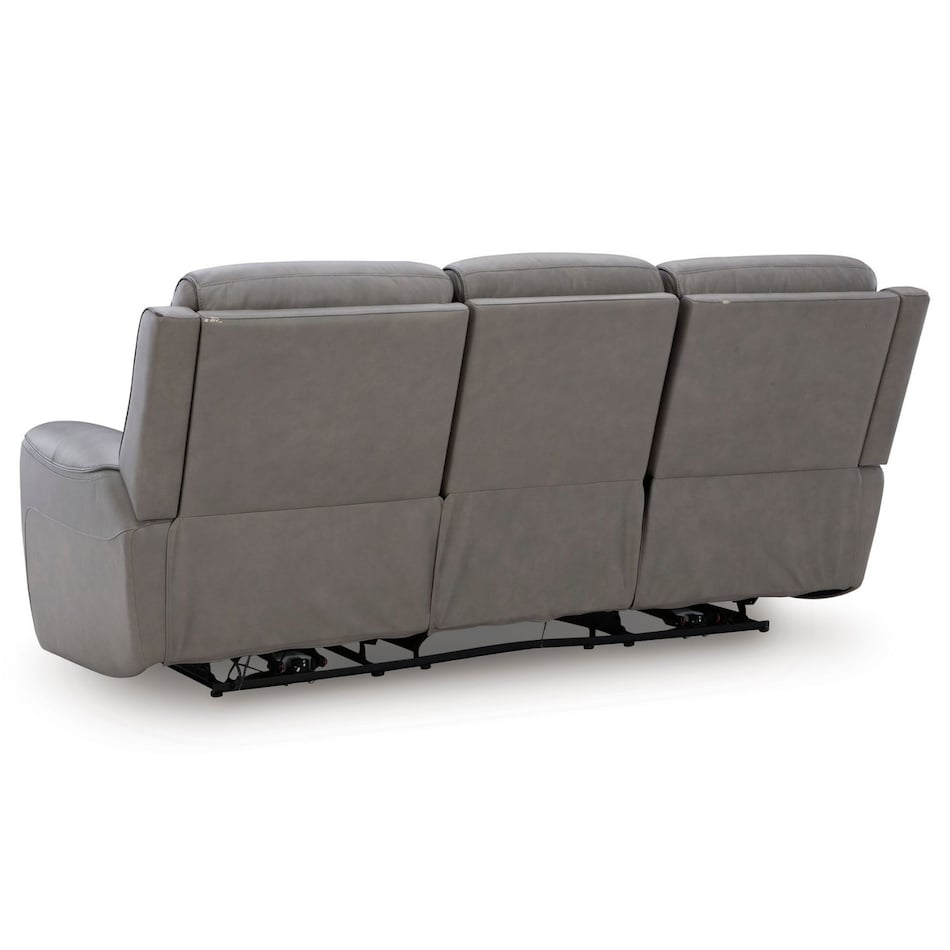 coin gray leathermatch sofa   