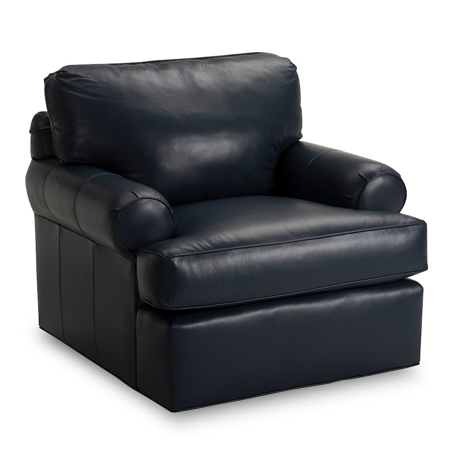 copola  navy leather sofas   