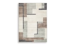 cream brown gray area rug   