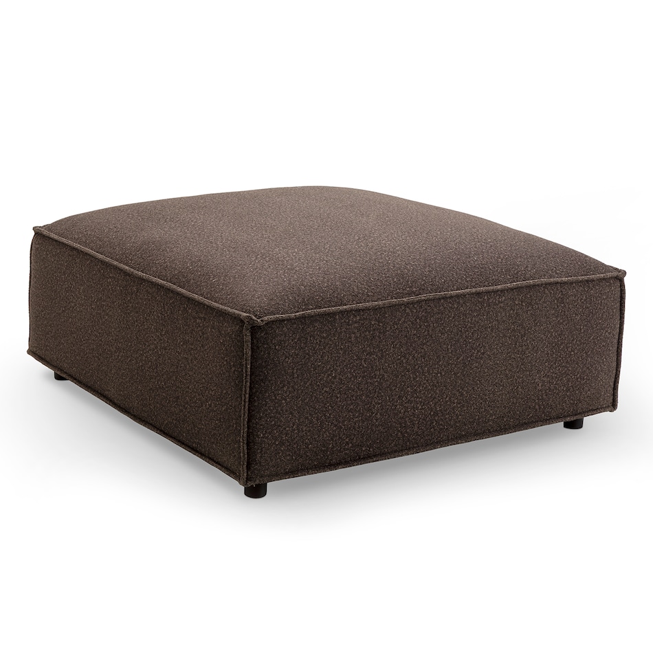 crest mocha sectional stationary   
