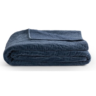 Elms Crisp Blue Queen Quilt Set