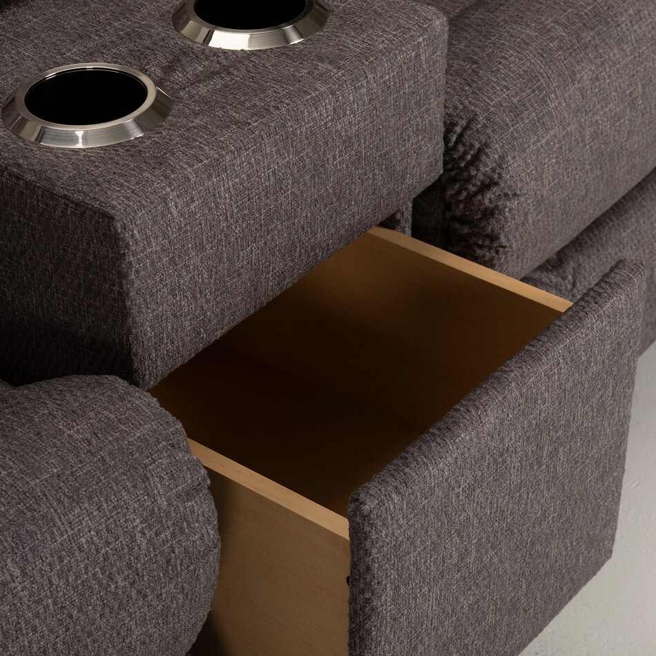 d graphite casual transitional recl sofa lpc  