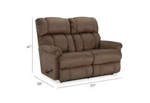 d mink casual transitional recl sofa   
