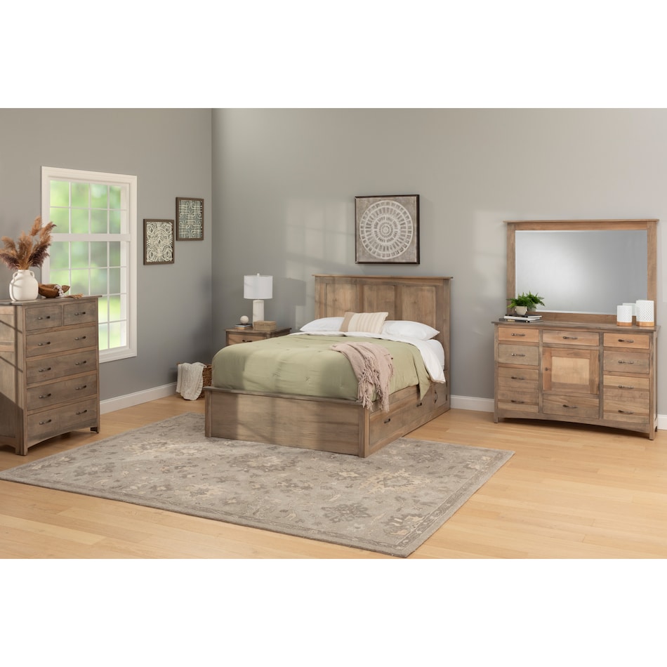d light brown bed package dqn  