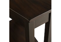 dark brown accent pieces   