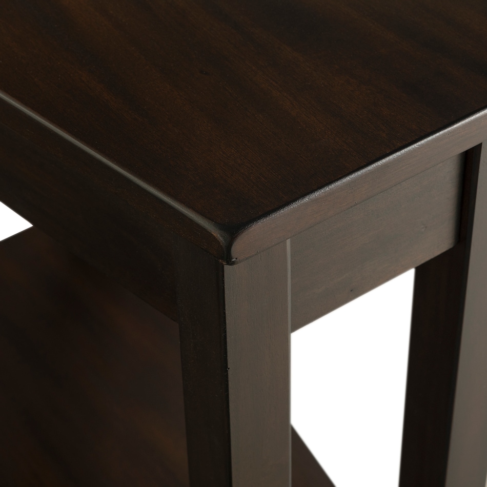 dark brown accent pieces   
