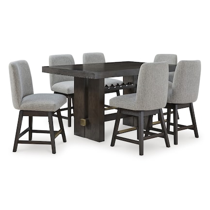 Caldwell 7-Piece Counter Height Dining Set