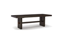 dark brown contemporary formal dining room   