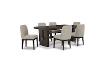 dark brown contemporary formal dining room adp  
