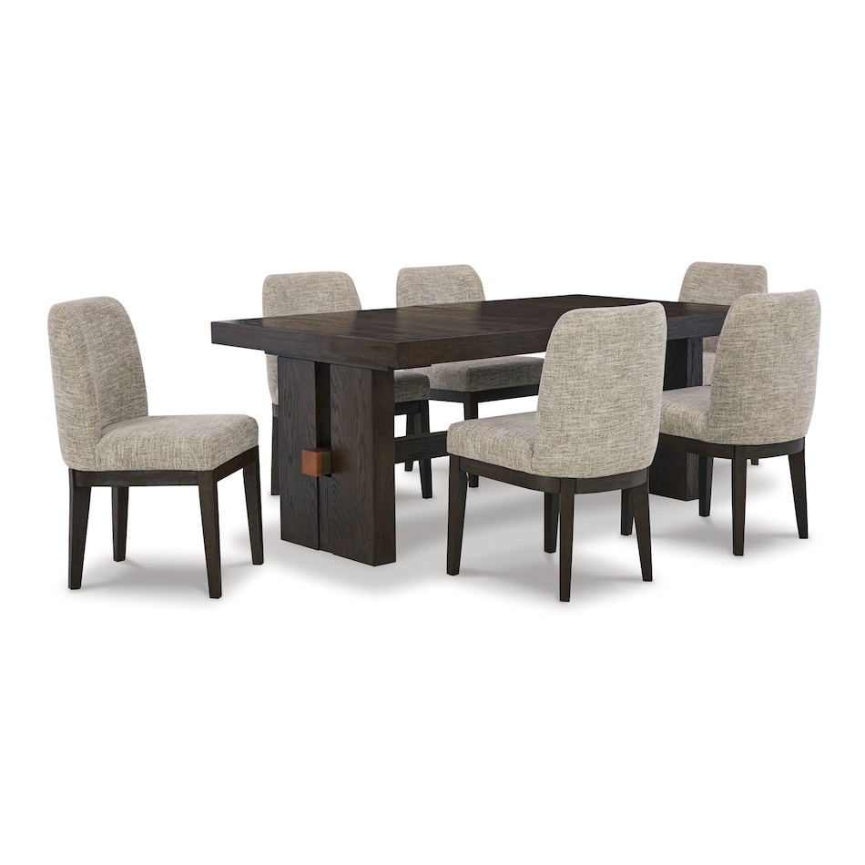 dark brown contemporary formal dining room adp  