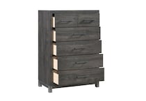 dark gray contemporary bedroom   