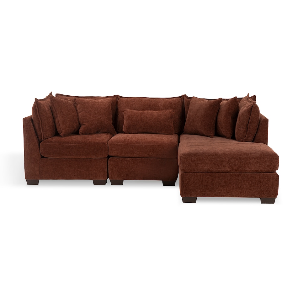 dino rust sectional stationary ppc  