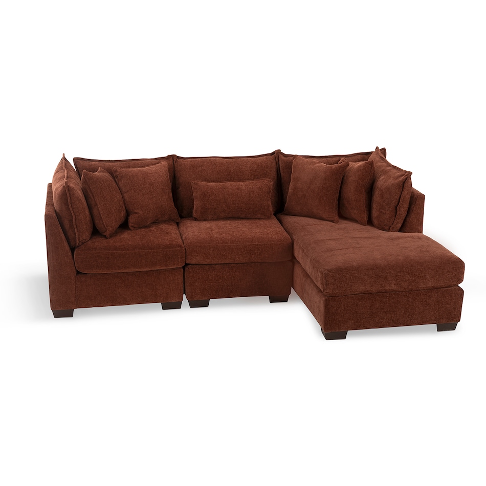 dino rust sectional stationary ppc  
