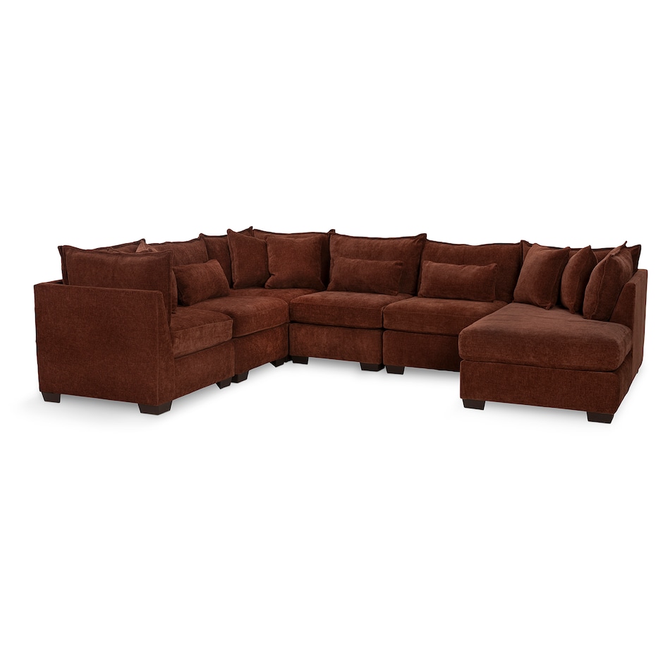 dino rust sectional stationary ppc  