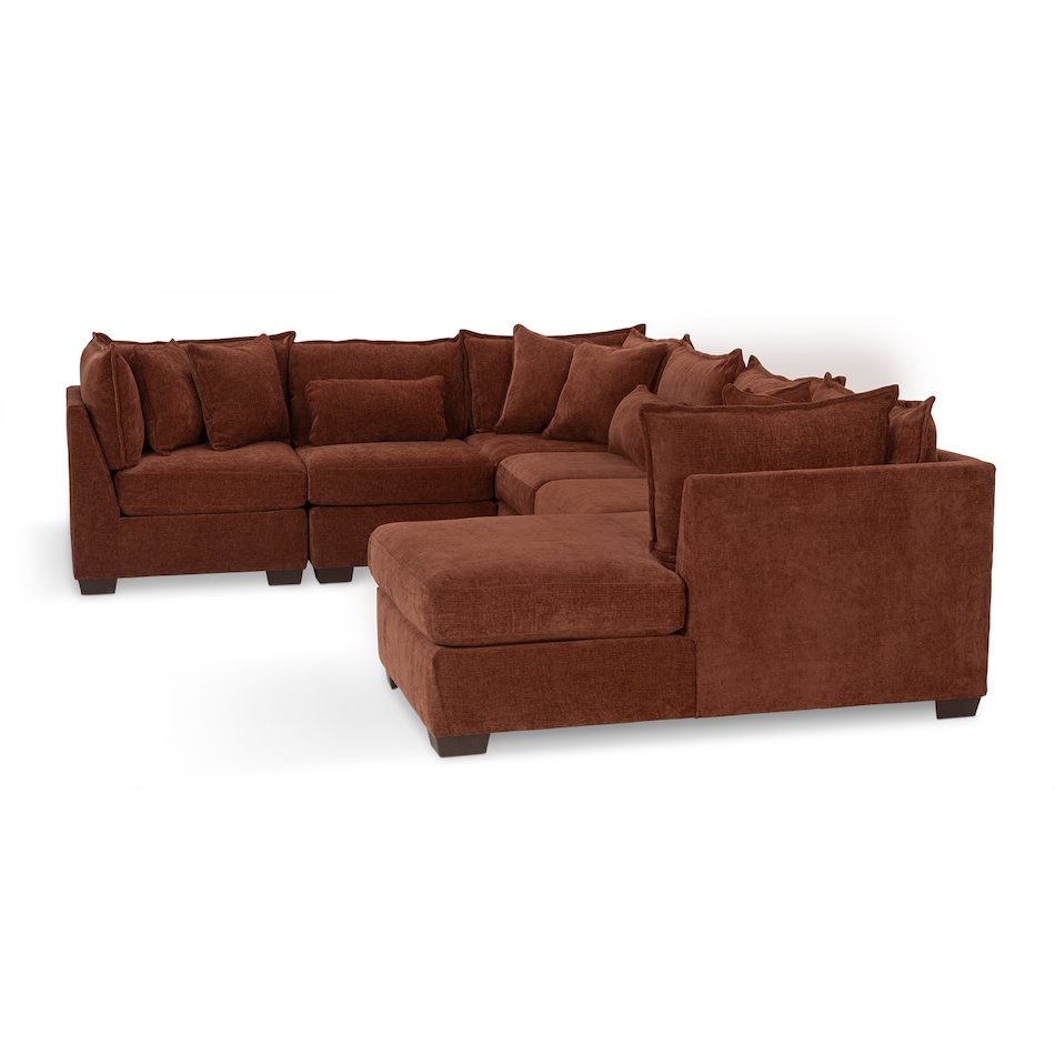 dino rust sectional stationary ppc  