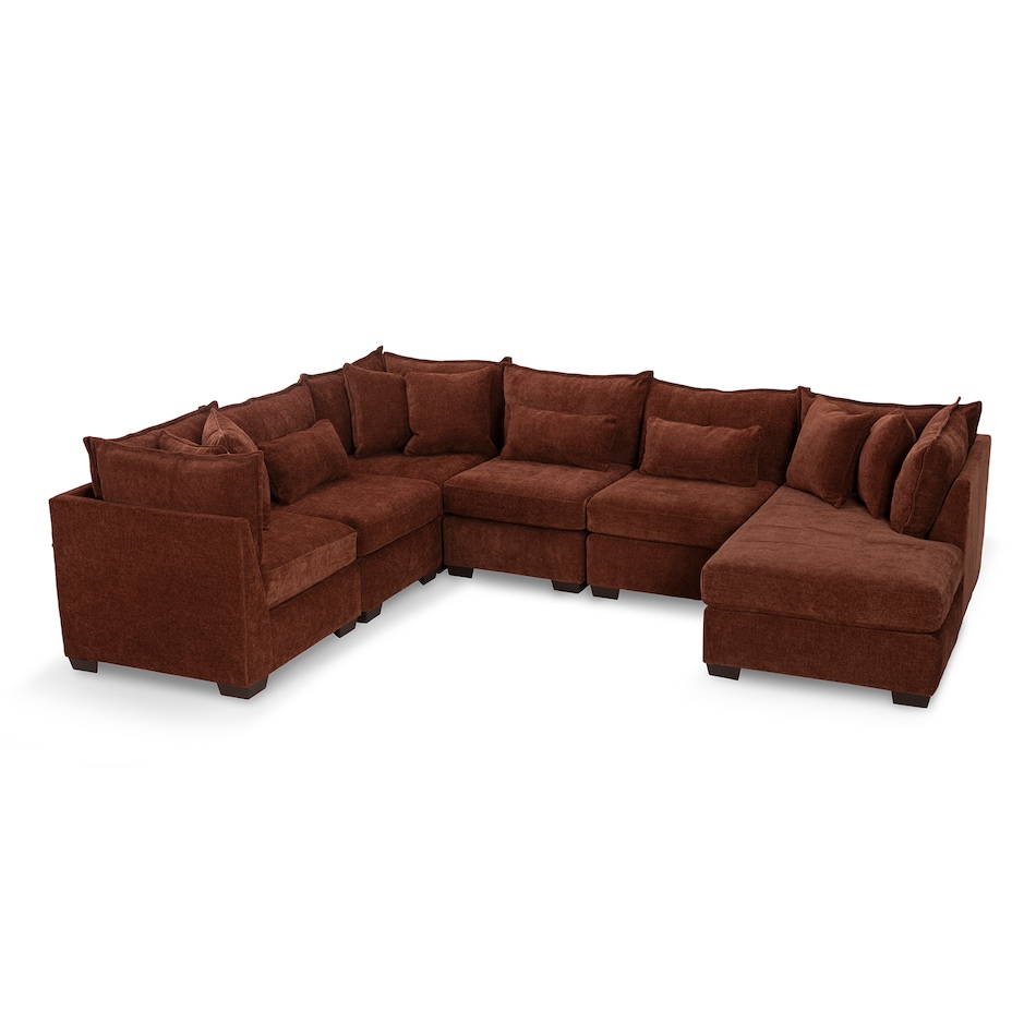 dino rust sectional stationary ppc  