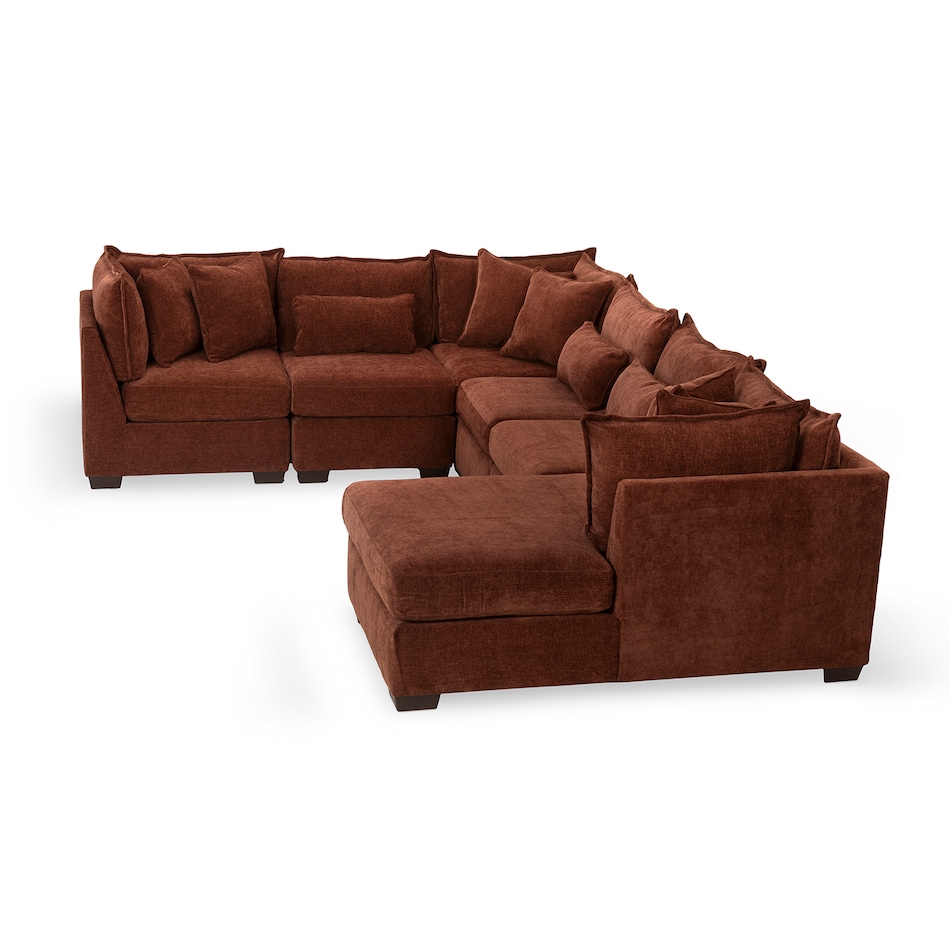 dino rust sectional stationary ppc  