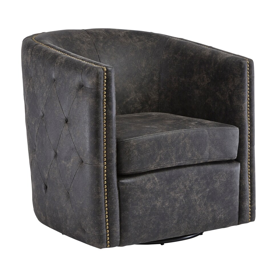 distressed black stationary chair   