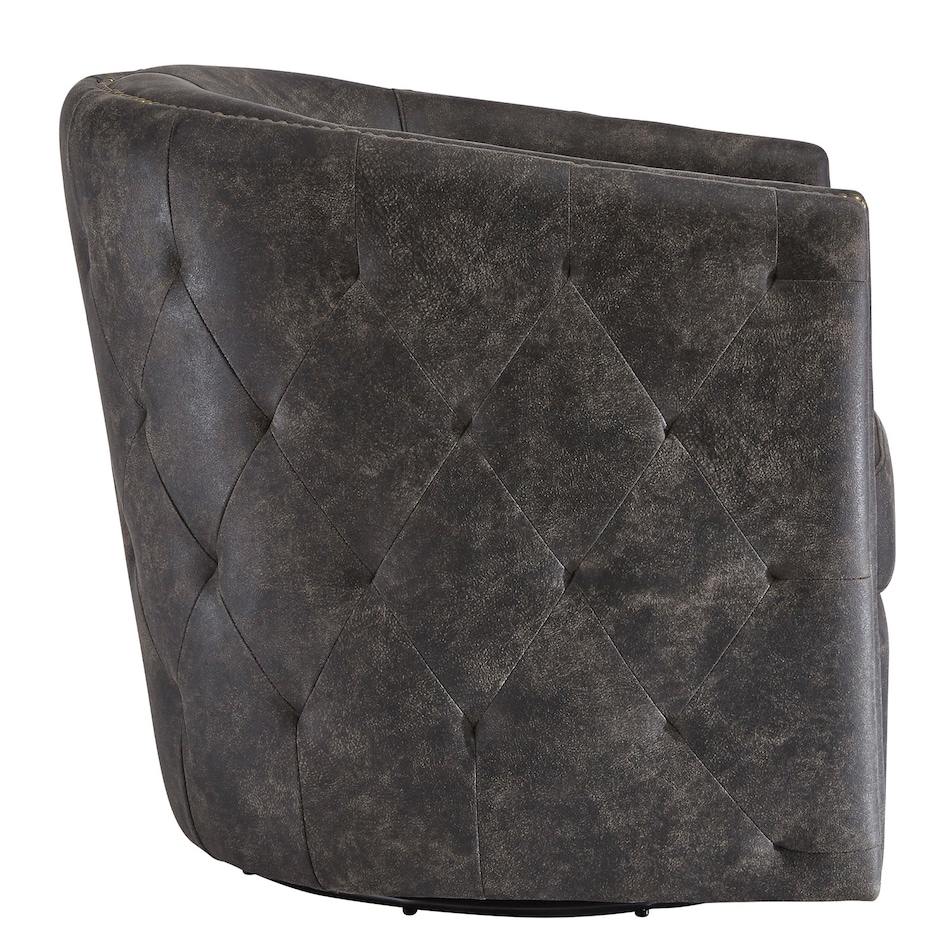 distressed black stationary chair   
