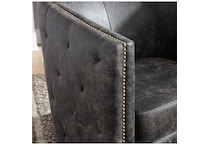 distressed black stationary chair   